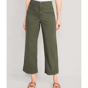 Old Navy High-Waisted Wide-Leg Cropped Chino Pants